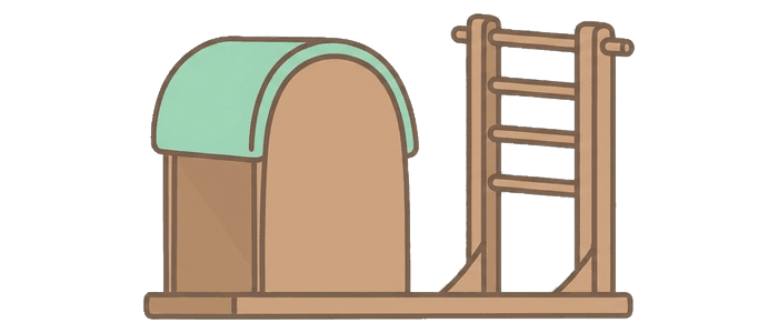 バレルピラティスで使う器具のイラスト